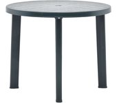 Mesa de jardín de plástico verde 89 cm