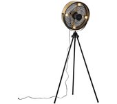 Ventilador de pie negro con dorado 4 luces regulable - kim
