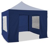 Conjunto de 4 paredes para cenador plegable 3 x 3 m bleu
