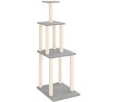 Torre para muebles de árbol para gatos, juguete para trepar, rascador, plataforma para trepar con postes 02_0022573