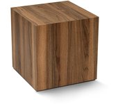 Mesa de café moglia, mesa de centro baja, revistero para sofá, estante de la sala de estar, 45x45 h50 cm, nuez