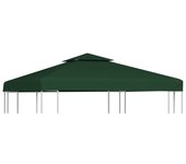 Vidaxl cubierta de repuesto de cenador 310 g/m² verde 3x3 m