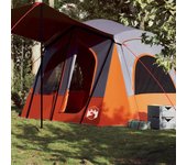 Tienda de campaña para 5 personas impermeable gris y naranja unico / gris