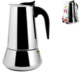 Cafetera de acero inoxidable home rika, inducción, 9 tazas