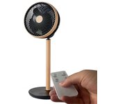 Ventilador pie colibrí negro madera 25w motor dc negro madera