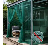Mosquitera de malla para patio, erde cortina exterior, ligera, ideal para hacer tú mismo (a160 x h305 cm, 2 piezas)