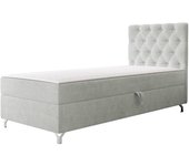 Cama continental memphis 142, continental, individuales, gris, 80x200, tapiz, somieres, 80x207x114cm