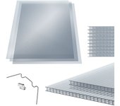 14 planchas de policarbonato 4mm para invernaderos placas doble pared recortable