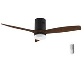 Cecotec ventilador de techo energysilence aero 5600 classic black. 40w, motor dc, diámetro 132cm, 3 aspas, lámpara led 18w