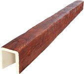 Viga imitación madera 18cm de ancho x 21,5cm de alto x 3m de largo color nogal decorativa de poliuretano vu0010-n