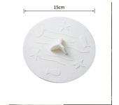 Tapón universal ø 150mm para fregadero, lavabo y bañera, blanco