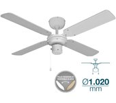 Ventilador de techo modelo báltico color blanco potencia 50w aspas ø102cm edm