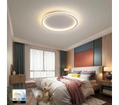 Plafón led 43w cct 3 en 1 de 3000k a 6500k luz indirecta redonda círculo luminoso techo baño cocina 230v 50cm