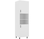 Mueble columna haaus karo, 2 puertas, con espacio para horno, blanco, 60 x 57 x 210 cm