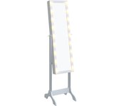 Espejo de pie con led blanco 34x37x146 cm