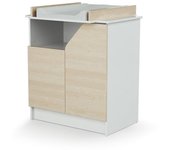 Cómoda cambiador bebé 2 puertas carnaval madera