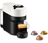 Krups nespresso yy4889fd virtuo white pop coffee capsules, cafetera compacta, 4 taza de tamaños, espresso, bluetooth