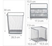 Set 6 suministros de oficina bote de basura lápiz bloc de notas tarjetas de visita correo almacenamiento 13_0002465
