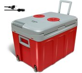 Nevera portátil eléctrica de viaje, coche, camping, 40 l, conexión 12v y 220v, enfría y calienta, briebe, rojo, cf1155red 58