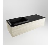 Mondiaz erin 120cm mueble de baño color light brown grey con 1 cajón. con lavabo ridge izquierda 1 orificio color urban