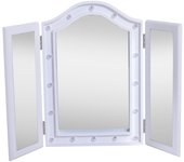 Espejo de maquillaje con luz led homcom mdf blanco 73x53,5x4,5cm