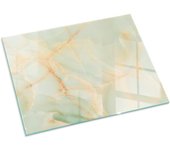 Placa de cristal para chimenea, zócalo protector de chimenea, diseño moderno | 80x60 | rectángulo | patrón de mármol abstracto