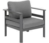 Hespéride - sillón de jardín paradize de grafito y aluminio con revestimiento epoxi