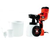 Pistola de pintura eléctrica compacta de baja presión black + decker 400w hvlp200