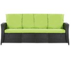 Cojines de sofá de exterior verde lima cojines de sofá de 4-3 plazas cojín de banco de jardín 180x50x50cm cojines para muebles de poliratán-mix