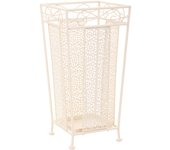 Paragüero cuadrado de forja blanco 24x24x45h cm