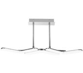 Lámpara led smd de techo boomerang (45w 3000k 2880lm) ip20 87,5x20x72cm fabricada en pvc y aluminio color blanco y cromo