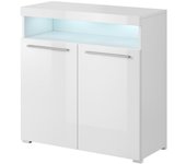 Buffet de 90cm para salón, color blanco brillante, colección bombay.