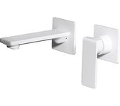 Mice - grifo empotrado de lavabo monomando con caño y maneta - grifos empotrados para baño color blanco mate