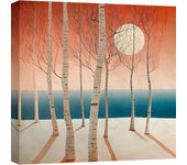 Cuadro de paisaje de estilo nórdico - impresión en lienzo - sayaka miko - luz de luna en el mar i - 40x40 cm