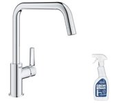 Grohe start 2021 grifo de cocina monomando cromado + limpiador grohclean