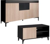 Aparador | mueble de televisión | mueble de salón | 2 puertas | 130x70x32,5cm | modelo kai | estante extraíble