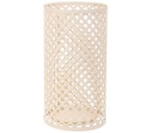 Paragüero redondo de forja blanco 24x24x48h cm