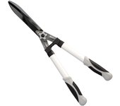 Tijera podar setos 2 manos aluminio 63 cm. hojas acero antiadherente, mango tpr, ajuste corte