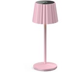Lindby lámpara de mesa led recargable esali, rosa, metal, ip54