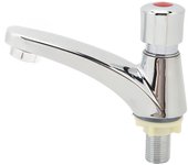 Grifo de lavabo con temporizador, ahorro de agua, cierre automático, pulsador, grifo de agua fría individual para fregadero, hogar, local comercial.