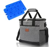 Bolsa térmica para almuerzo de 15 litros, color gris, ideal para el trabajo, ideal para llevar en el trabajo, ideal para llevar comidas