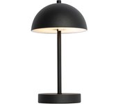 Lámpara de mesa de exterior negra recargable con atenuación de 3 pasos - keira