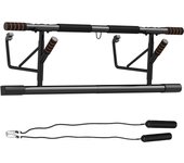 Barra de dominadas sportnow acero, plástico negro y naranja 100x43x27 cm