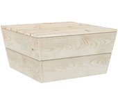 Mesa de jardín de madera de abeto impregnada 60x60x30 cm
