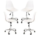 Pack 4 sillas dami office - blanco