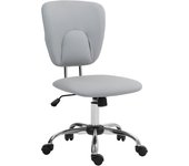 Silla de oficina vinsetto pvc, espuma gris claro 50x54x96.5 cm 921-622v00lg