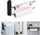 Portarrollos de papel para pared - portarrollos de papel para pared no requiere taladrar fácil de instalar en la cocina y el baño.