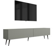 Mueble tv, aloe, 170 x 52 x 32 cm, patas negras