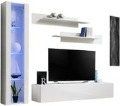 Mueble para tv fly g2 diseño, color blanco brillante. mueble colgante moderno y de moda para su sala de estar.