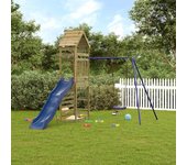 Vidaxl parque infantil de exterior madera de pino impregnada